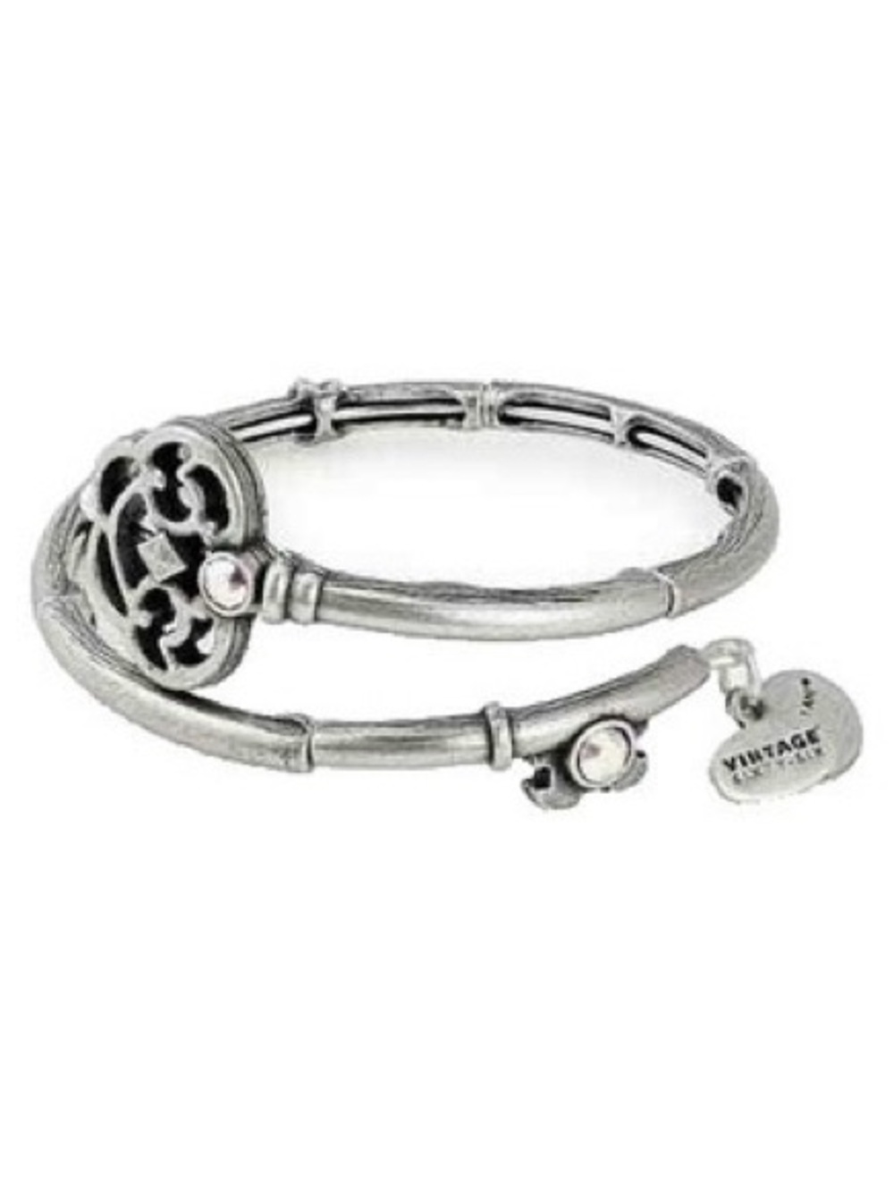 Alex and Ani Key Wrap Bangle Bracelet - Silver
